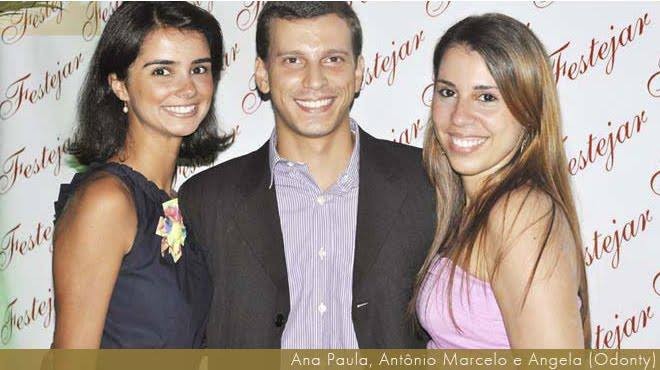 Dra. Angela, Dr. Antonio Marcelo e convidada no lançamento da Revista Festejar Noivas